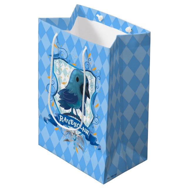 Harry Potter | Charming RAVENCLAW™ Crest Medium Gift Bag (Front Angled)