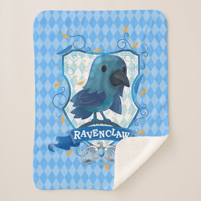 Harry Potter | Charming RAVENCLAW™ Crest Sherpa Blanket (Front)