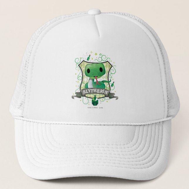 Harry Potter | Charming SLYTHERIN™ Crest Trucker Hat (Front)