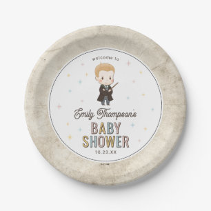 Harry Potter Chibi Draco Malfoy Wizard Baby Shower Paper Plate