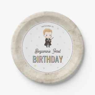 Harry Potter Chibi Draco Malfoy Wizard Birthday Paper Plate