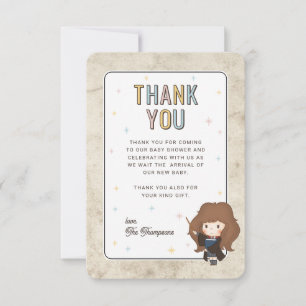 Harry Potter Chibi Hermione Wizard Baby Shower Thank You Card