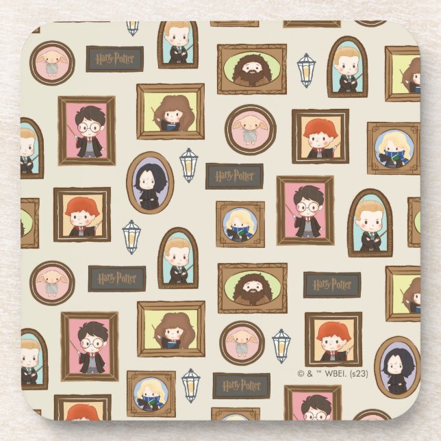 HARRY POTTER™ Chibi Picture Frame Pattern Coaster (Front)