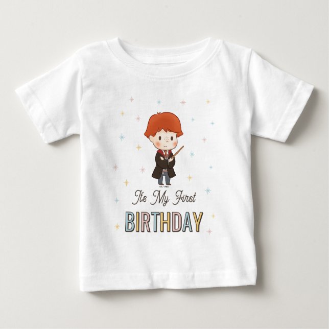 Harry Potter Chibi Ron Weasley Wizard Birthday Baby T-Shirt (Front)
