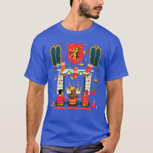 Harry Potter Christmas Friends in Front ofhe Firep T-Shirt