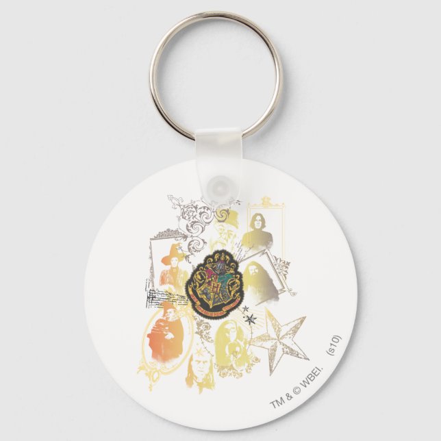Harry Potter | Colourful Hogwarts Crest Key Ring (Front)