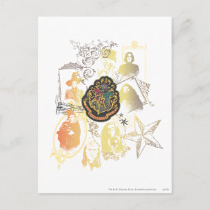 Harry Potter Colourful Hogwarts Crest Postcard