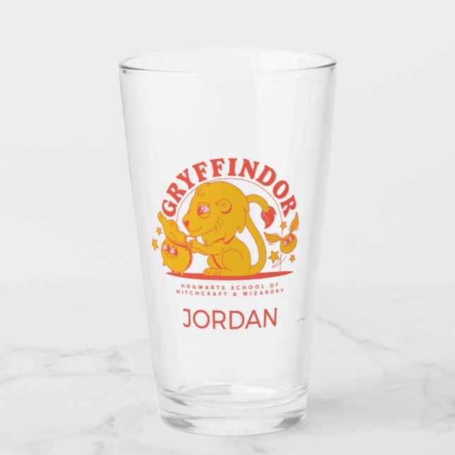 HARRY POTTER™ | Cute GRYFFINDOR™ Hogwarts School Glass (Front)