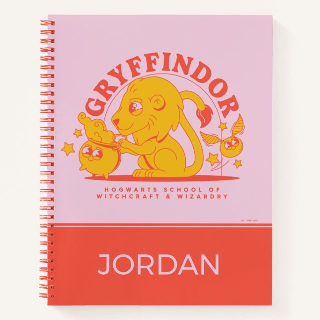 HARRY POTTER™ | Cute GRYFFINDOR™ Hogwarts School Notebook (Front)