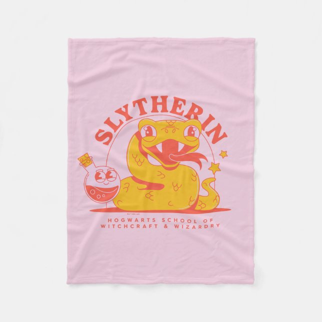 HARRY POTTER™ | Cute SLYTHERIN™ Hogwarts School Fleece Blanket (Front)