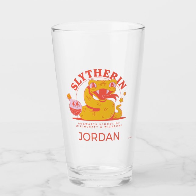 HARRY POTTER™ | Cute SLYTHERIN™ Hogwarts School Glass (Front)