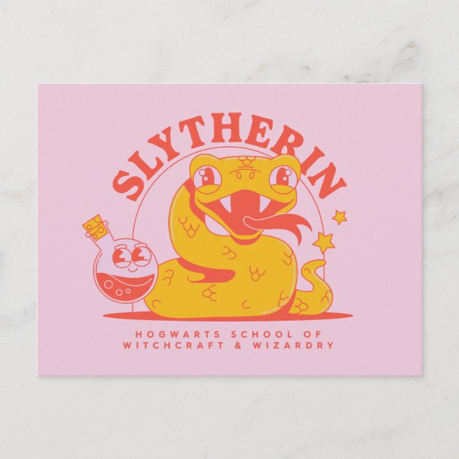 HARRY POTTER™ | Cute SLYTHERIN™ Hogwarts School Postcard (Front)