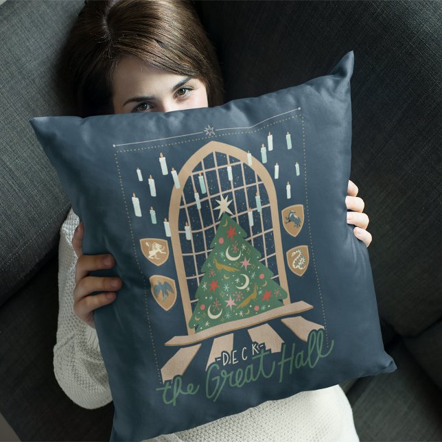Harry Potter | Deck the Great Hall Cushion (Person holding pillow)