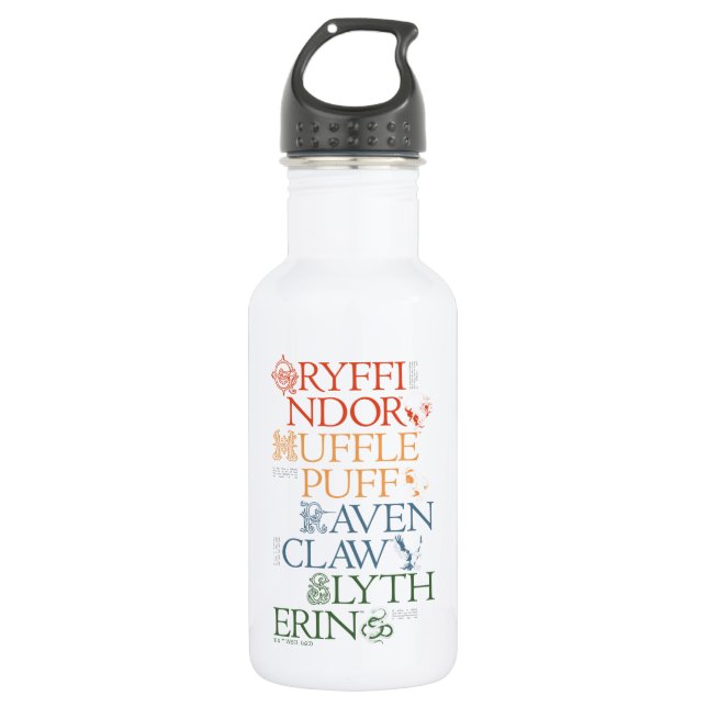 HARRY POTTER™ | Delicate Sketch HOGWARTS™ Houses 532 Ml Water Bottle (Front)
