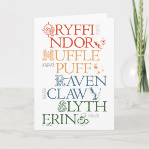 HARRY POTTER™   Delicate Sketch HOGWARTS™ Houses Card