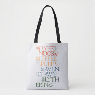 HARRY POTTER™   Delicate Sketch HOGWARTS™ Houses Tote Bag