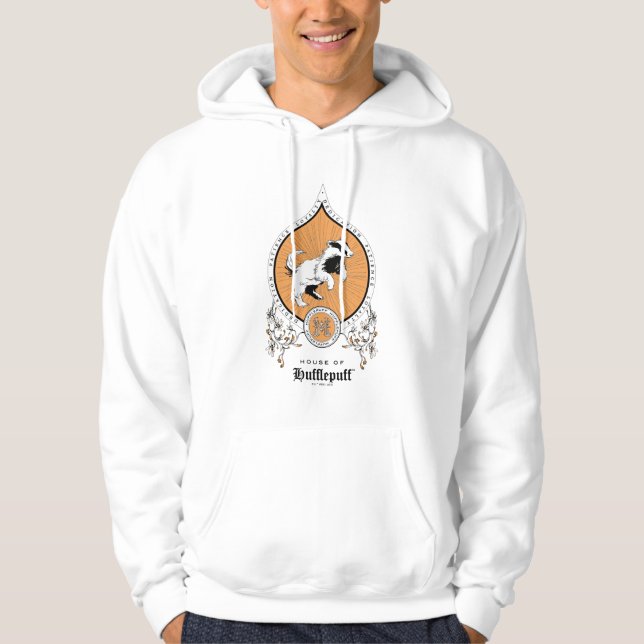 HARRY POTTER™ | Delicate Sketch HUFFLEPUFF™ Crest Hoodie (Front)