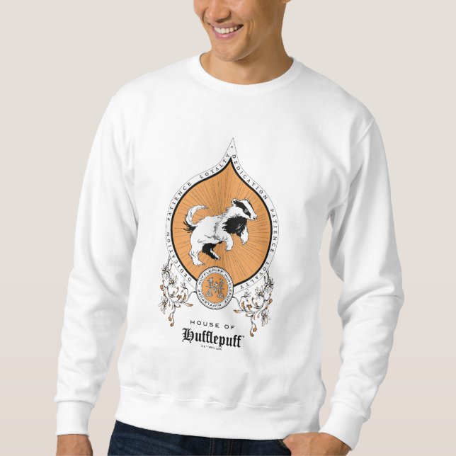 HARRY POTTER™ | Delicate Sketch HUFFLEPUFF™ Crest Sweatshirt (Front)