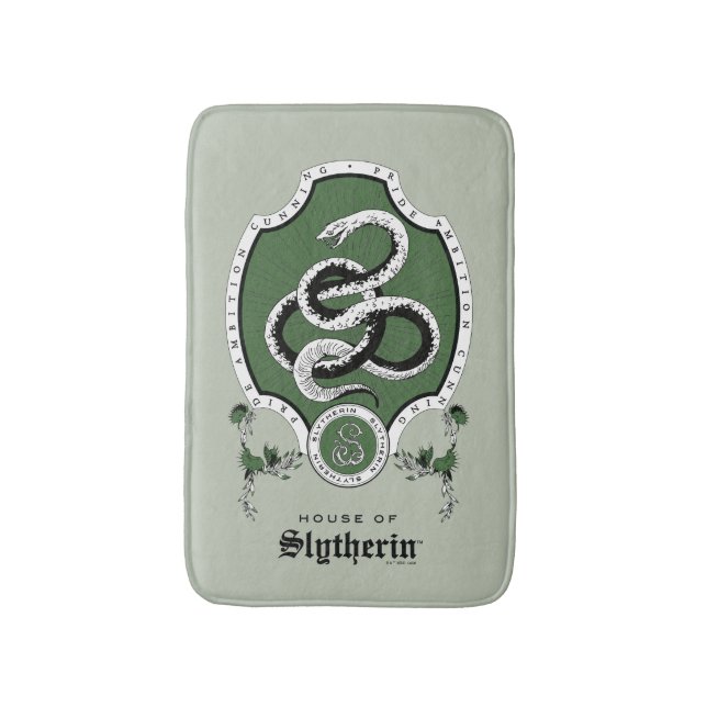 HARRY POTTER™ | Delicate Sketch SLYTHERIN™ Crest Bath Mat (Front Vertical)