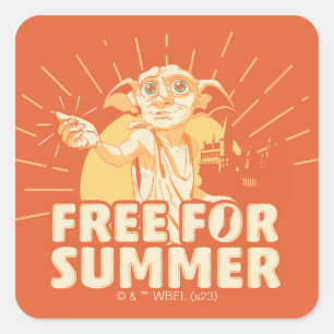 HARRY POTTER™   Dobby Free For Summer Square Sticker