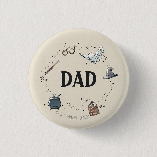 Harry Potter First Birthday Dad 3 Cm Round Badge (Front)