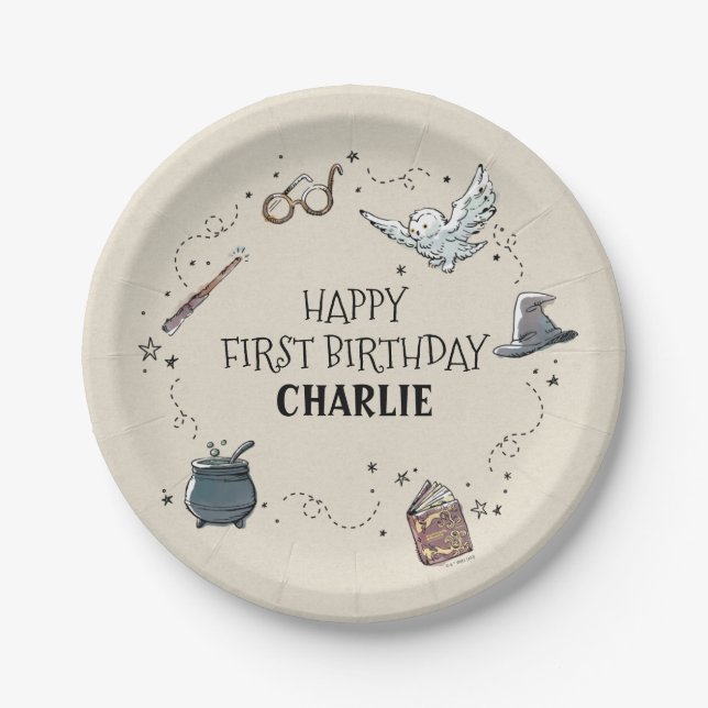 Harry Potter First Birthday Paper Plate (Front)