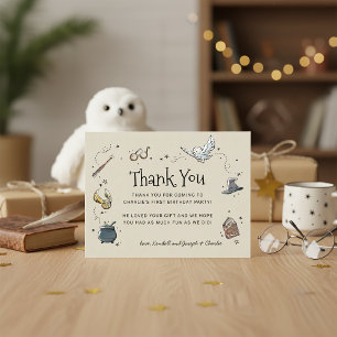 Harry Potter First Birthday Thank You Postcard