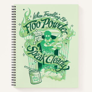 Harry Potter Floo Powder Typography Graphic Notebook