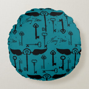 HARRY POTTER™ Flying Keys Pattern Round Cushion