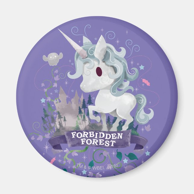 Harry Potter | Forbidden Forest Unicorn Graphic Magnet (Front)