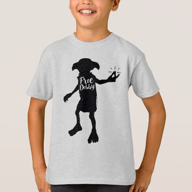 Harry Potter | "Free Dobby" Silhouette Typography T-Shirt (Front)