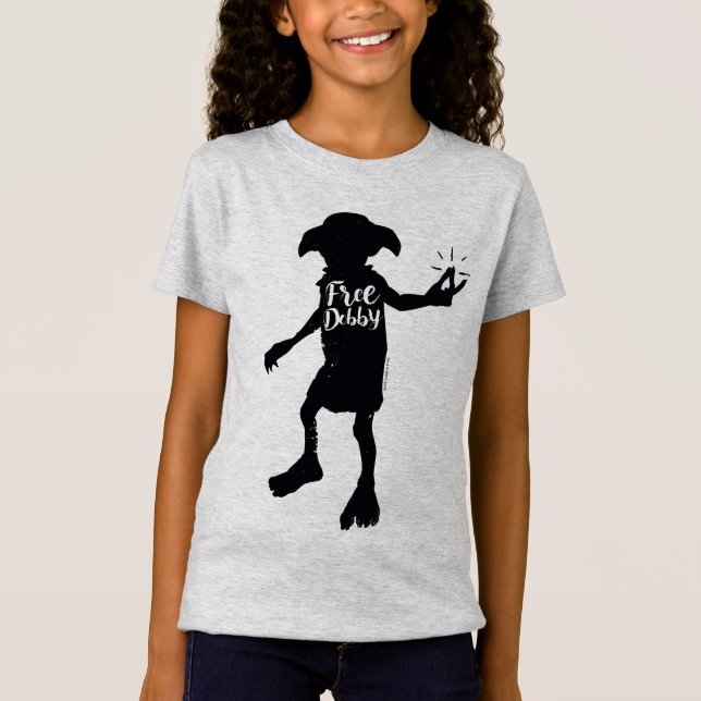 Harry Potter | "Free Dobby" Silhouette Typography T-Shirt (Front)