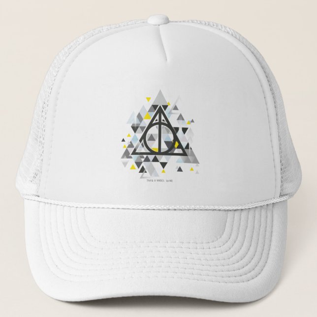 Harry Potter | Geometric Deathly Hallows Symbol Trucker Hat (Front)