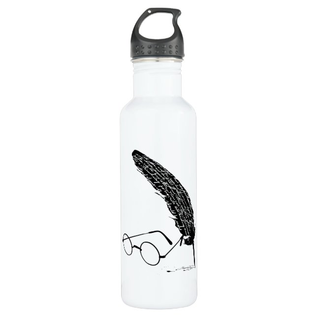 Harry Potter | Glasses And Quill 710 Ml Water Bottle (Front)