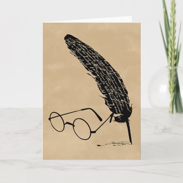 Harry Potter | Glasses And Quill Card (Front)