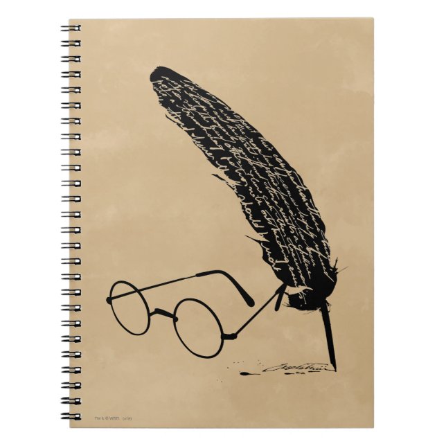 Harry Potter | Glasses And Quill Spiral Notebook (Front)