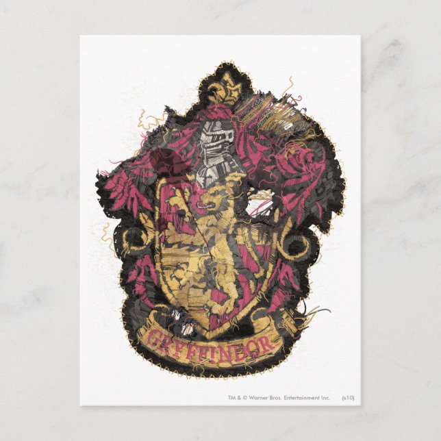 Harry Potter | Gryffindor Crest - Destroyed Postcard (Front)