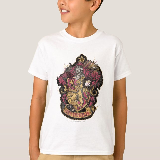 Harry Potter | Gryffindor Crest - Destroyed T-Shirt (Front)