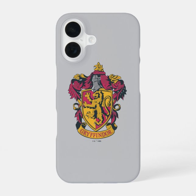 Harry Potter | Gryffindor Crest Gold and Red iPhone 16 Case (Back)
