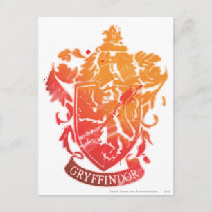 Harry Potter   Gryffindor Crest - Splattered Postcard