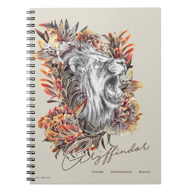 HARRY POTTER™ GRYFFINDOR™  Floral Graphic Notebook (Front)