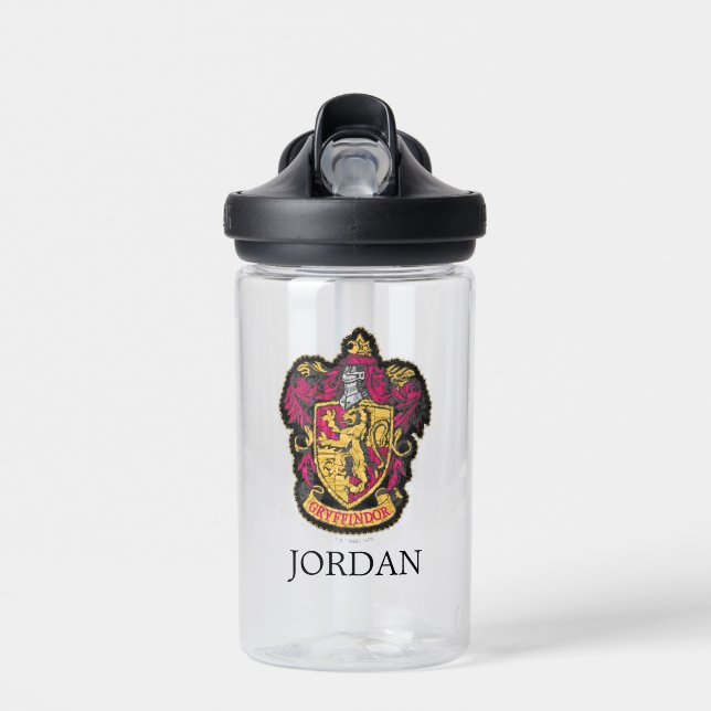 Harry Potter | Gryffindor House Crest | Add Name Water Bottle (Front)