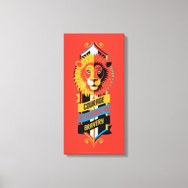Harry Potter | GRYFFINDOR™ House Traits Sigil Canvas Print (Front)