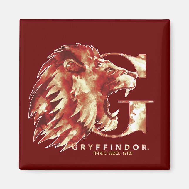 Harry Potter | GRYFFINDOR™ Lion Watercolor Magnet (Front)