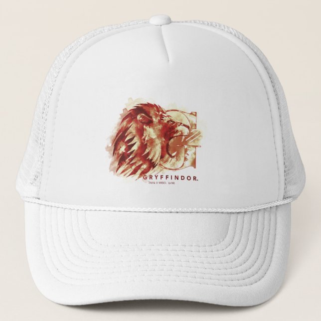 Harry Potter | GRYFFINDOR™ Lion Watercolor Trucker Hat (Front)