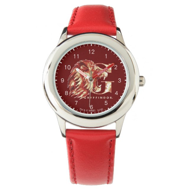Harry Potter | GRYFFINDOR™ Lion Watercolor Watch (Front)