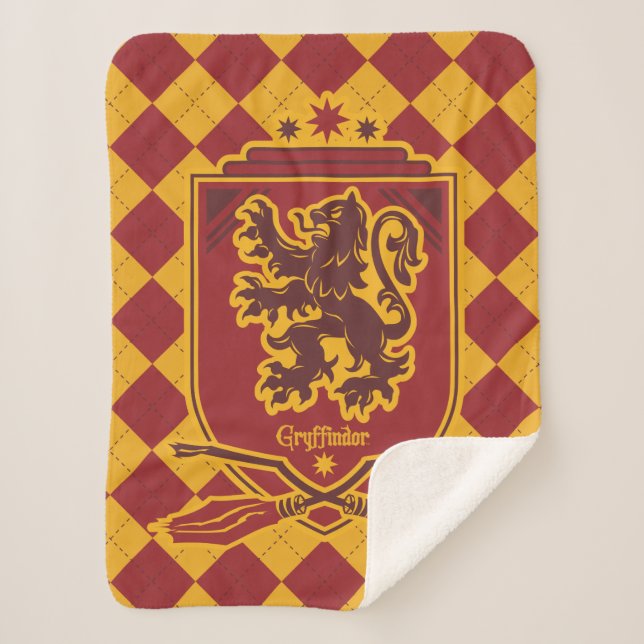 Harry Potter | Gryffindor QUIDDITCH™  Crest Sherpa Blanket (Front)