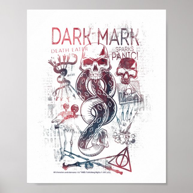 Harry Potter Halloween Design Dark Mark Death Eate Poster (Front)