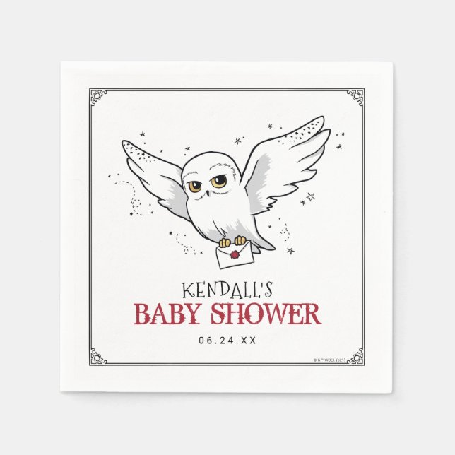Harry Potter | Hedwig Baby Shower Napkin (Front)