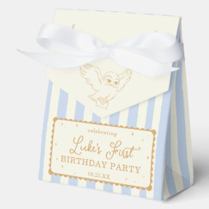 Harry Potter Hedwig Blue Stripe Baby Shower Favour Box